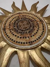 Wanddeko Weltbild Sonne Gold - 29cm - Dekoration, Wohnzimmer, Badezimmer, Küche – Bild 3