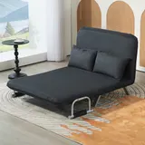 HOMCOM 2-Sitzer Sofa mit Schlaffunktion Schlafsofa mit Verstellbarer Rückenlehne – Bild 1