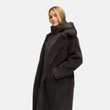 Navahoo Teddyzauber Damen Winter Mantel Jacke lang kuschelig Fleece warm N041 – Bild 3