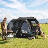 Tunnelzelt für 4 Personen Campingzelt mit 2 Räumen UV-Schutz Refurbished – Bild 2