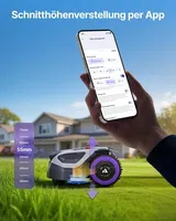 ANTHBOT M5 Mähroboter ohne Begrenzungskabel 500m² NetRTK+Vision Rasenmähroboter – Bild 9