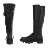 Damen Stiefel mit Reißverschluss und Reißverschluss Ital-Design 9292 in Schwarz – Bild 5