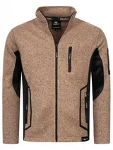 Rock Creek Herren Fleecejacke Melange Fleece Übergangsjacke Outdoor Jacke H-367  – Bild 1