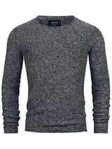 Indicode Herren Strickpullover Loakim-Herrenpullover meliert Männer Strick Pulli – Bild 1