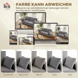 HOMCOM 3-Sitzer Sofa, 217 cm Couch mit Breiten Armlehnen, 2 Kissen, Cord-Optik – Bild 7