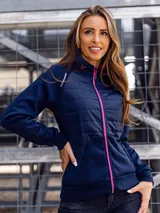 Steppjacke Jacke Übergangsjacke Sweatjacke Kapuze Unifarben Damen Mix BOLF Sport – Bild 1