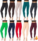 Bellivalini Damen Thermohose Mit Fußschlaufe Baumwolle Winter Gefüttert Leggings – Bild 7