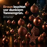 Weihnachtskugeln 128-teilig Set in Box Christbaumkugeln Weihnachtsschmuck Deko – Bild 4