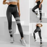 Leggings Sporthose Trainingshose Leggins Bunt Slim Fit Damen Mix BOLF Aufdruck – Bild 1