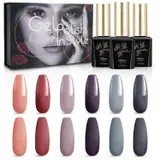 UV Gel Nagellack Set 6 Farben Herbst Winter Farbgel mit Geschenkbox Nageldesign – Bild 1
