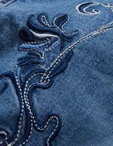 Damen Strech Jeans blue bleeched Stickerei Slim Fit Umschlag 36 bis 54 neu 72315 – Bild 9