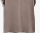 Damen Shirt taupe braun Kurzarm weich fallend glänzend schön Gr 36 - 54 neu 5125 – Bild 3