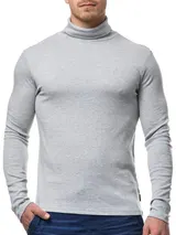 Indicode Herren Langarmshirt Eagon-Rollkragen Shirt Longsleeve Baumwolle Männer – Bild 1