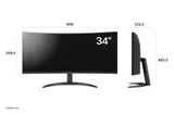 LG 34WR50QK‑B 34" UltraWide Curved QHD Monitor mit 3440x1440, 100Hz & HDR10 – Bild 5