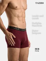 TAZZIO Boxershorts Men Herren 8er Pack Unterwäsche Unterhosen Männer Retroshorts – Bild 4
