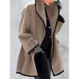 Damen Mantel Winterjacke Wintermantel Übergangs Herbst Warm Casual Trenchcoat – Bild 12