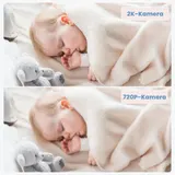 ieGeek Babyphone mit Kamera Drahtlose 2K 3MP 355° PTZ Baby 5" Monitor Temperatur – Bild 3