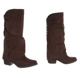 Damen Bikerschuhe mit Reißverschluss Ital-Design 0086 in Braun – Bild 4