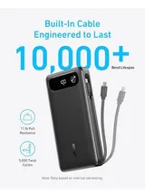 Anker Powerbank 20000mAh tragbares Ladegerät integriertem USB-C-Kabel 87W, Neu – Bild 2
