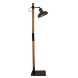 Various Stehleuchte Max Schwarz/Holz 140cm max. 40W E27 schwenkbar Schalter – Bild 2