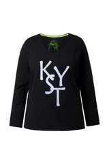 Laurasøn Damen T ShirtV AusschnittLang Arm OEKOTEX Made in Green 846425 – Bild 8