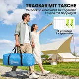 Outsunny Tunnelzelt für 3 Personen Campingzelt mit Zwei Räumen UV-Schutz Blau – Bild 8
