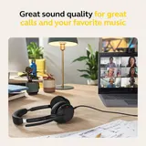 Jabra Evolve2 50 - Kabelgebundenes Stereo-Headset Air Comfort - Mikrofone mit ak – Bild 6