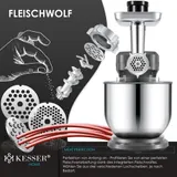 KESSER® Küchenmaschine 3in1 mit Fleischwolf Teigmaschine Knetmaschine Entsafter – Bild 3