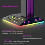 Gaming -Headset -Stand Verschleißmaterialien Helligkeit Des Monitors Zubehörteil – Bild 8