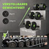 Hantelset verstellbar 15 KG Kurzhantel Set Kurzhanteln Langhanteln Hanteln Set – Bild 6