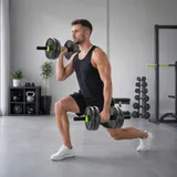 Hantelset verstellbar 15 KG Kurzhantel Set Kurzhanteln Langhanteln Hanteln Set – Bild 3
