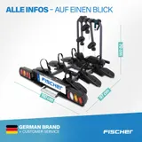 Kupplungs-Fahrradträger FISCHER ProlineEvo Heckträger für 3 Fahrräder faltbar – Bild 9