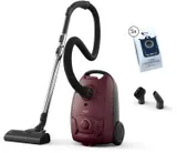 AB51C1DR5B Bodenstaubsauger dark red, 209 W, mit Beutel, 3 l Staubvolumen, 8,5 m Reichweite – Bild 1