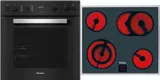 TwinSet Comfort Herdset bestehend aus H 2459 E + KM 6003 LPT obsidianschwarz + edelstahl – Bild 1