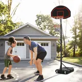 HOMCOM Basketballkorb mit Ständer Outdoor höhenverstellbar 195-250 cm für Kinder 8-14 Jahre mit Rädern   Aosom.de – Bild 3