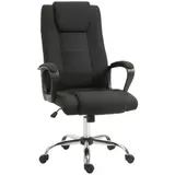 Vinsetto Schreibtischstuhl höhenverstellbar, ergonomischer Bürostuhl, Computerstuhl mit Wippenfunktion, Schwarz, 62 x 62 x 110-119 cm   Aosom – Bild 1