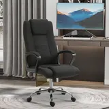 Vinsetto Schreibtischstuhl höhenverstellbar, ergonomischer Bürostuhl, Computerstuhl mit Wippenfunktion, Schwarz, 62 x 62 x 110-119 cm   Aosom – Bild 3