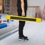 DURHAND 2er-Set Sägepferd Klappbare Arbeitsböcke rutschfest aus Stahl Gelb Schwarz 100 x 49 x 62-90 cm mit 100 kg Belastbarkeit   Aosom.de – Bild 3