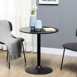 HOMCOM Esstisch  Runder Küchentisch für 2, Moderner Esszimmertisch mit Stahlbein, Rutschfester Fuß, Ideal für kleine Räume  Aosom – Bild 3