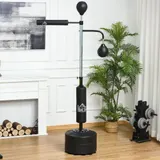 HOMCOM Boxstand Standbox-Trainer mit 2 Speedbällen, höhenverstellbar 160-230cm, Reflexstange & Saugnapf-Basis, Schwarz für Fitness & Training   Aosom.de – Bild 3