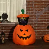 Outsunny Aufblasbarer Kürbisgeist 91-115 cm mit beweglicher Katze, wasserdicht mit LED Lichtern für Indoor & Outdoor Halloween Deko   Aosom.de – Bild 3