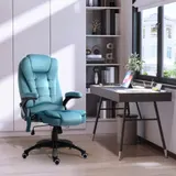 Vinsetto Bürosessel mit Massage- und Wärmefunktion, höhenverstellbarer Gamingstuhl bis 120kg, 68x72x110-120cm, Blau   Aosom.de – Bild 3