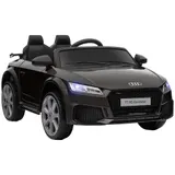 HOMCOM Kinder Elektroauto 12V Kinderauto mit 2,4G Fernbedienung, Musik, Elektrofahrzeug mit Leuchte, USB/MP3-Anschluss, Rückwärtsfunktion, bis 3 km/h, für Kinder 3-5 Jahre, Schwarz   Aosom – Bild 1