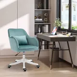 Vinsetto Wohnzimmer Drehstuhl, Massage Bürostuhl, Schreibtischstuhl mit Lendenkissen, Armlehnen, Grün  Aosom – Bild 3