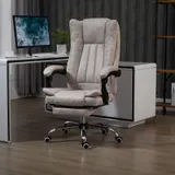Vinsetto Bürostuhl Drehstuhl mit Liegefunktion & Fußstütze, höhenverstellbar, Mikrofaser, 63 x 71 x 110-118 cm für komfortables Arbeiten   Aosom.de – Bild 3