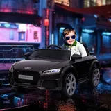 HOMCOM Kinder Elektroauto 12V Kinderauto mit 2,4G Fernbedienung, Musik, Elektrofahrzeug mit Leuchte, USB/MP3-Anschluss, Rückwärtsfunktion, bis 3 km/h, für Kinder 3-5 Jahre, Schwarz   Aosom – Bild 3