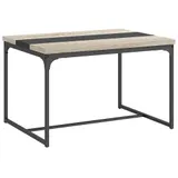HOMCOM Esstisch Küchentisch für 6 Personen, Industriestil aus schwarzem Metall und Holz, Maße 120L x 89B x 75,5H cm   Aosom – Bild 1