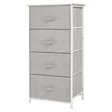 HOMCOM Kommode aus Stoff, Aufbewahrungsmöbel mit 4 Schubladen, Kommode Größe 45B x 30T x 92H cm, Metallrahmen   Aosom – Bild 1
