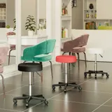 HOMCOM Rollhocker für Massage mit höhenverstellbarer Drehfunktion und drei Schonbezügen   Aosom – Bild 3