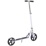 HOMCOM Kinderroller Klappbar Höhenverstellbarer Lenker in 4 Stufen hintere Reibungsbremse für Kinder Jugendliche max. 100KG Abmessungen 88L x 37B x 75-100H cm Weiß   Aosom – Bild 1